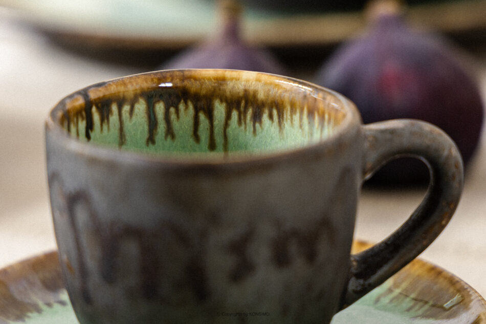 PRIMA Filiżanka do espresso ręcznie szkliwiona szałwiowy szałwiowy - zdjęcie 7