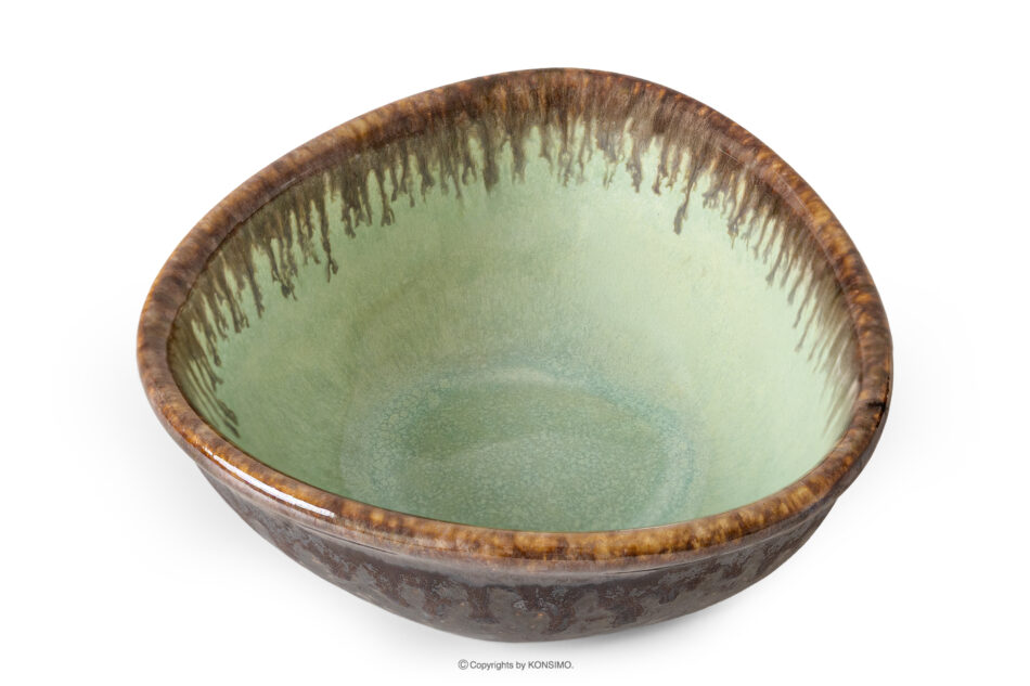 PRIMA Salaterka z ceramiki ręcznie szkliwiona 6 szt. szałwiowy szałwiowy - zdjęcie 3