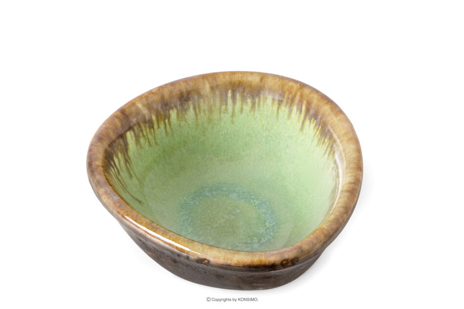 PRIMA Miseczka na dip z ceramiki ręcznie szkliwiona 6 szt. szałwiowy szałwiowy - zdjęcie 3