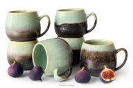 Kubek z ceramiki ręcznie szkliwiony 6 szt. szałwiowy