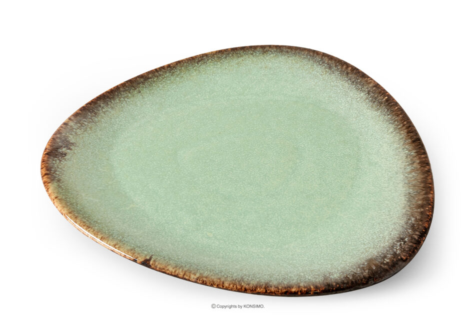 PRIMA Zestaw śniadaniowy ręcznie szkliwiony 6 os. (18 el.) szałwiowy szałwiowy - zdjęcie 2