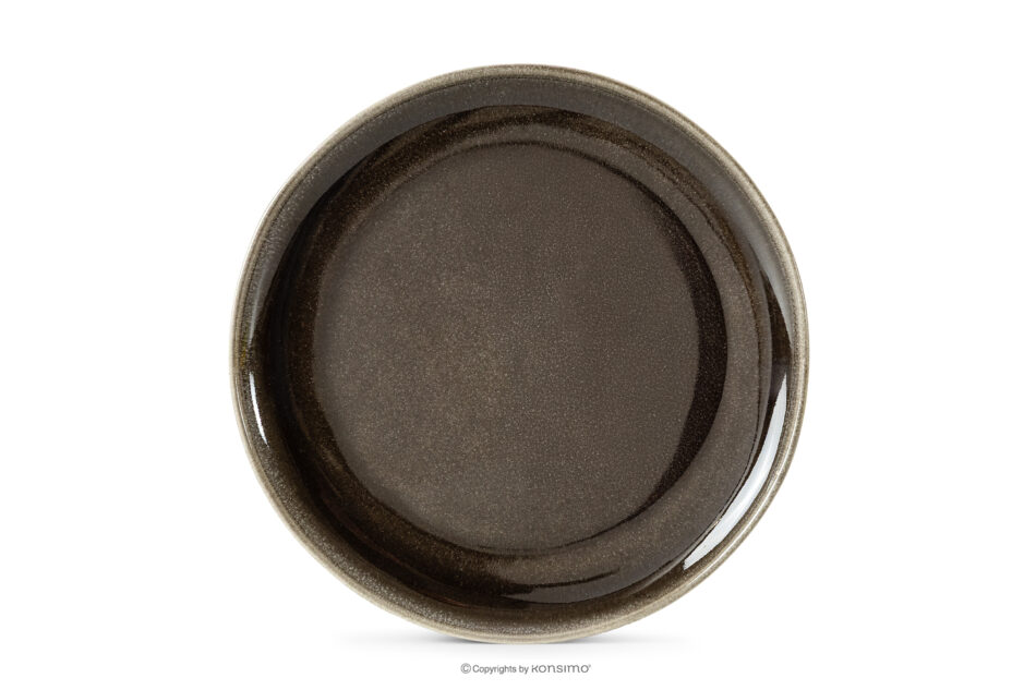 EDA Talerz głęboki 6 szt. z ceramiki w stylu rustykalnym brązowy/szary/beżowy brązowy/szary/beżowy - zdjęcie 4