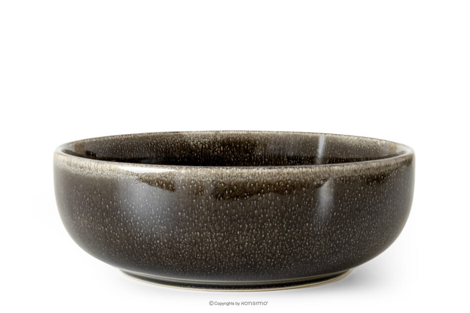 EDA Miska 6 szt. z ceramiki w stylu rustykalnym brązowy/szary/beżowy brązowy/szary/beżowy - zdjęcie 2