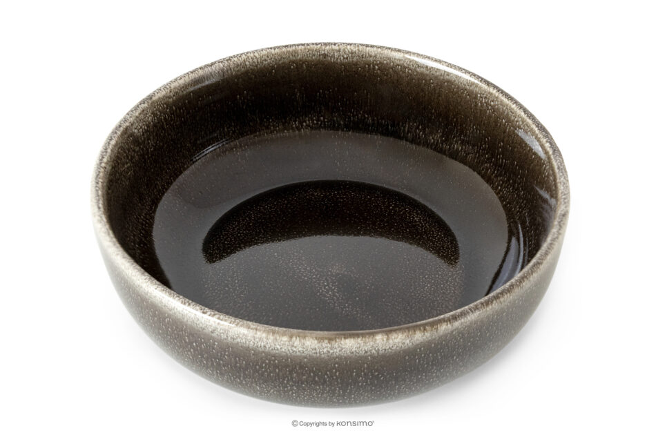 EDA Miska 6 szt. z ceramiki w stylu rustykalnym brązowy/szary/beżowy brązowy/szary/beżowy - zdjęcie 3