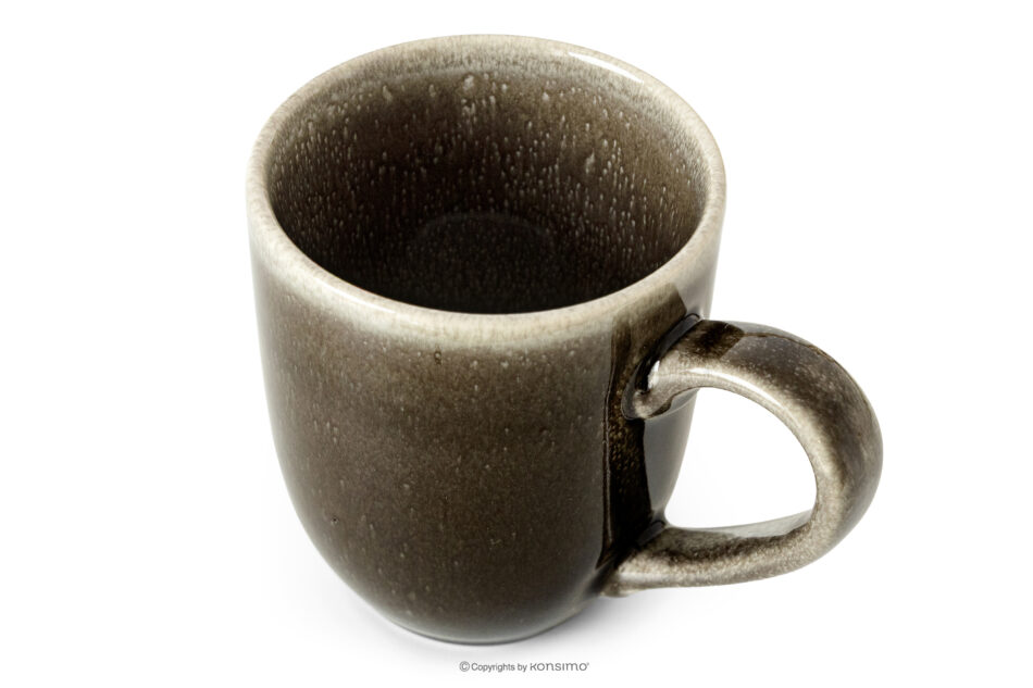 EDA Kubek 6 szt. z ceramiki w stylu rustykalnym brązowy/szary/beżowy brązowy/szary/beżowy - zdjęcie 3