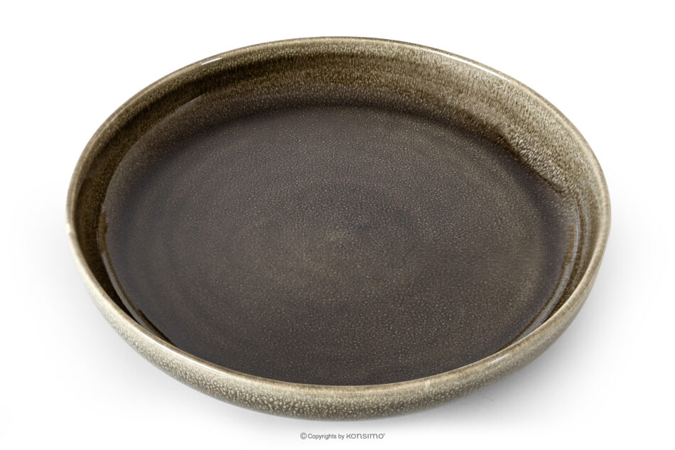 EDA Zestaw obiadowy 6 os. (30 el.) z ceramiki w stylu rustykalnym brązowy/szary/beżowy brązowy/szary/beżowy - zdjęcie 6