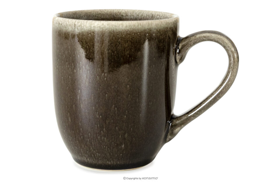 EDA Zestaw obiadowy 6 os. (32 el.) z ceramiki w stylu rustykalnym brązowy/szary/beżowy brązowy/szary/beżowy - zdjęcie 10