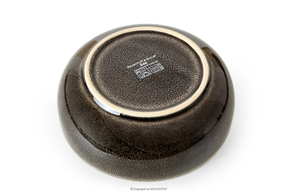 EDA Zestaw śniadaniowy 6 os. (18 el.) z ceramiki w stylu rustykalnym brązowy/szary/beżowy brązowy/szary/beżowy - zdjęcie 5