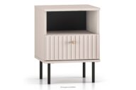 Wąski elegancki stolik nocny w kolorze kremowym