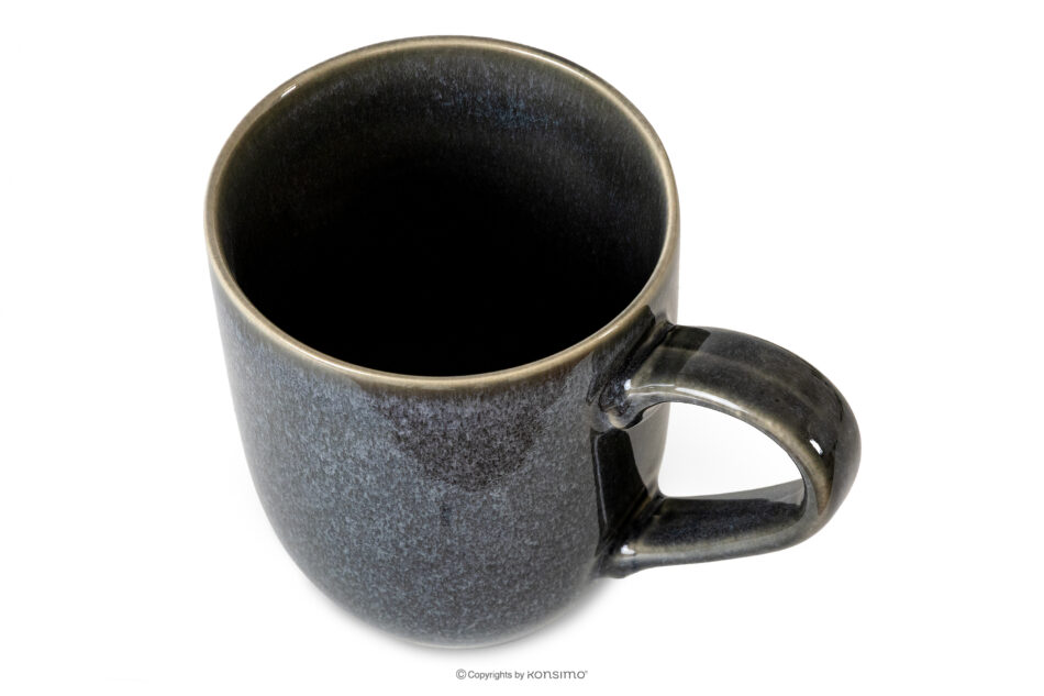 EDA Kubek z ceramiki w stylu rustykalnym niebieski/szary/beżowy niebieski/szary/beżowy - zdjęcie 2