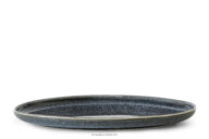 Półmisek z ceramiki w stylu rustykalnym niebieski/szary/beżowy