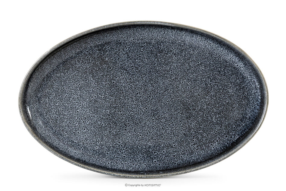 EDA Półmisek z ceramiki w stylu rustykalnym niebieski/szary/beżowy niebieski/szary/beżowy - zdjęcie 4