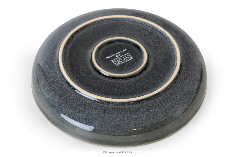 EDA Talerz głęboki 6 szt. z ceramiki w stylu rustykalnym niebieski/szary/beżowy niebieski/szary/beżowy - zdjęcie 4