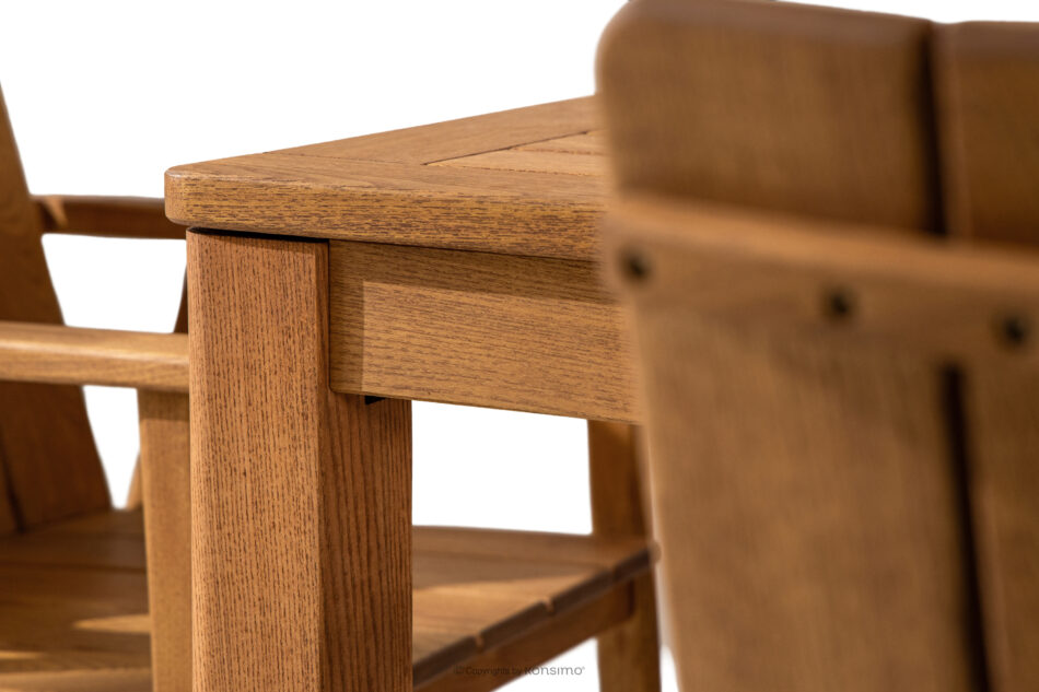 ORTUS Drewniany stół ogrodowy brązowy brązowy - zdjęcie 7