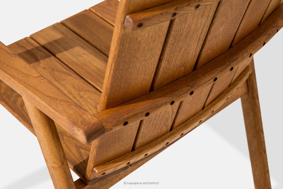 ORTUS Drewniany zestaw mebli ogrodowych krzesła i stół brązowy brązowy - zdjęcie 7