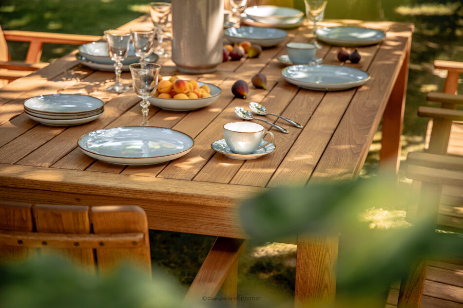 ORTUS Drewniany zestaw mebli ogrodowych krzesła i stół brązowy brązowy - zdjęcie 23