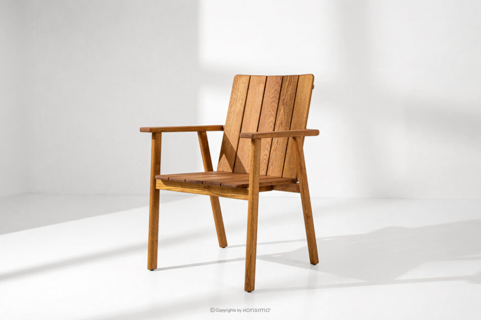 ORTUS Drewniany zestaw mebli ogrodowych krzesła i stół brązowy brązowy - zdjęcie 15