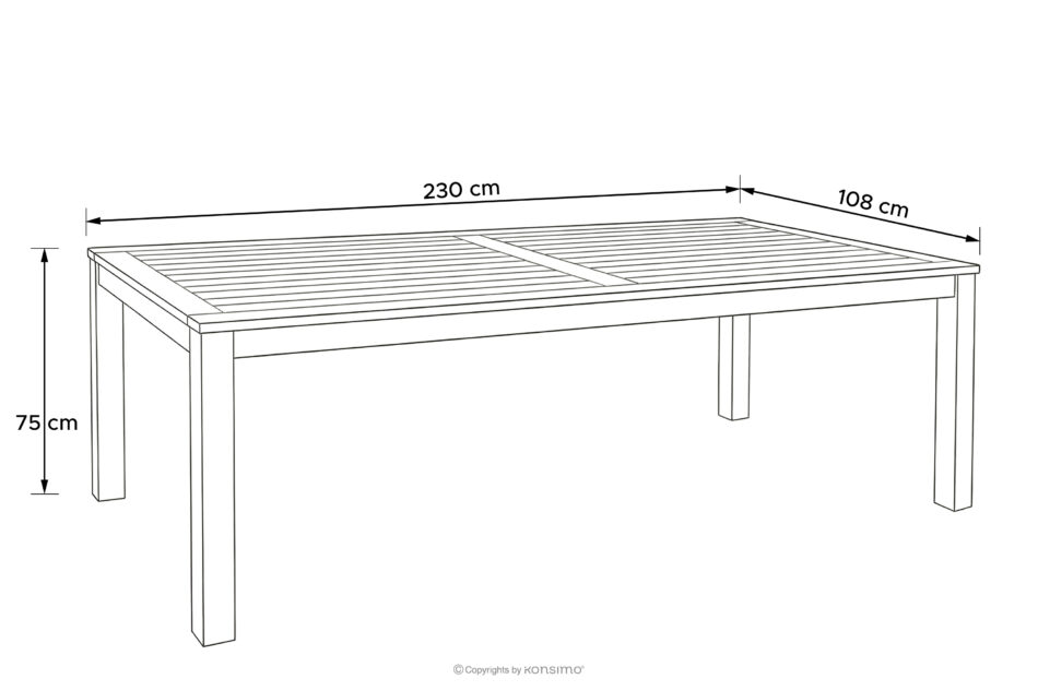 ORTUS Drewniany zestaw mebli ogrodowych krzesła i stół brązowy brązowy - zdjęcie 27