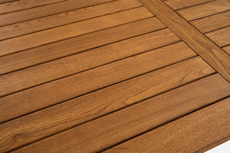 ORTUS Zestaw mebli ogrodowych z drewna stół z krzesłami brązowy brązowy - zdjęcie 13