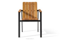 Drewniane krzesło ogrodowe brązowy/antracytowy