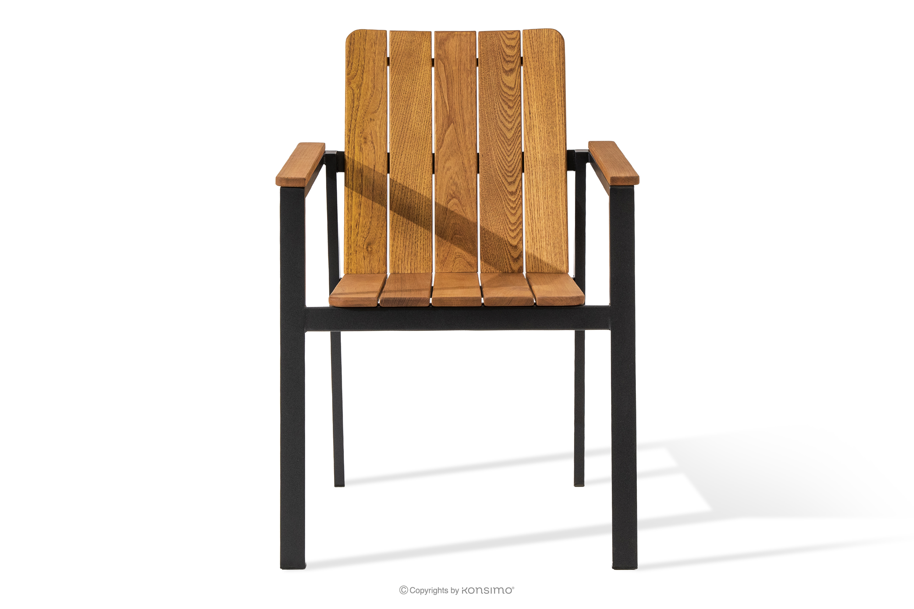 Drewniane krzesło ogrodowe brązowy/antracytowy