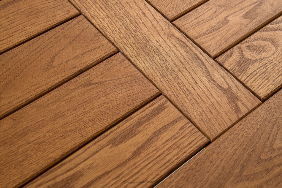 LENTI Drewniany stół ogrodowy brązowy/antracytowy brązowy/antracytowy - zdjęcie 4