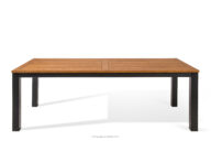 Duży drewniany stół ogrodowy brązowy/antracytowy