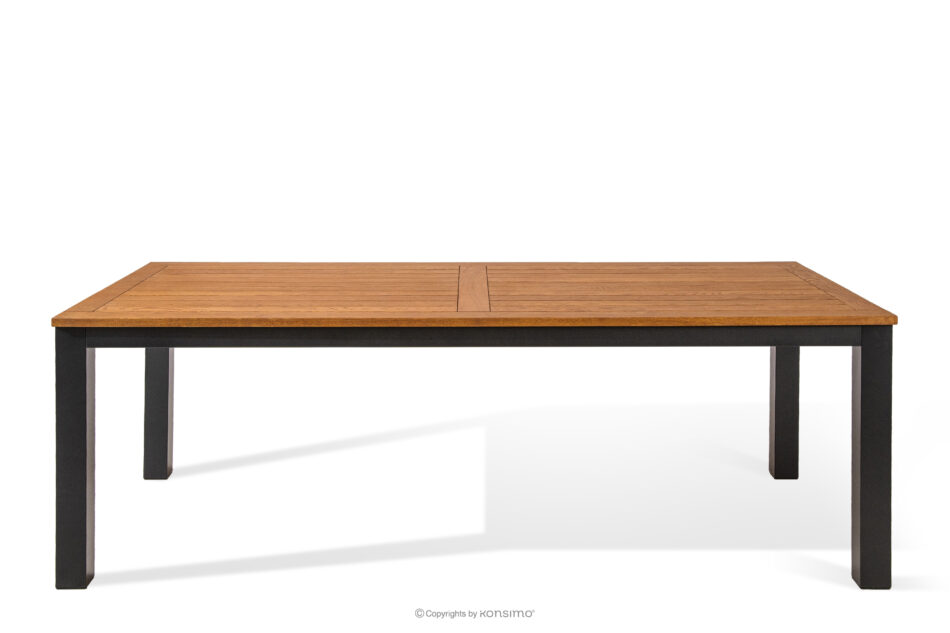 LENTI Duży drewniany stół ogrodowy brązowy/antracytowy brązowy/antracytowy - zdjęcie 0