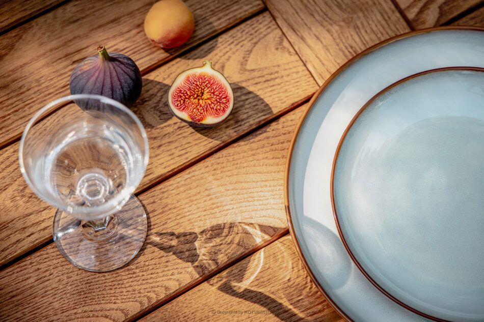 LENTI Duży drewniany stół ogrodowy brązowy/antracytowy brązowy/antracytowy - zdjęcie 9