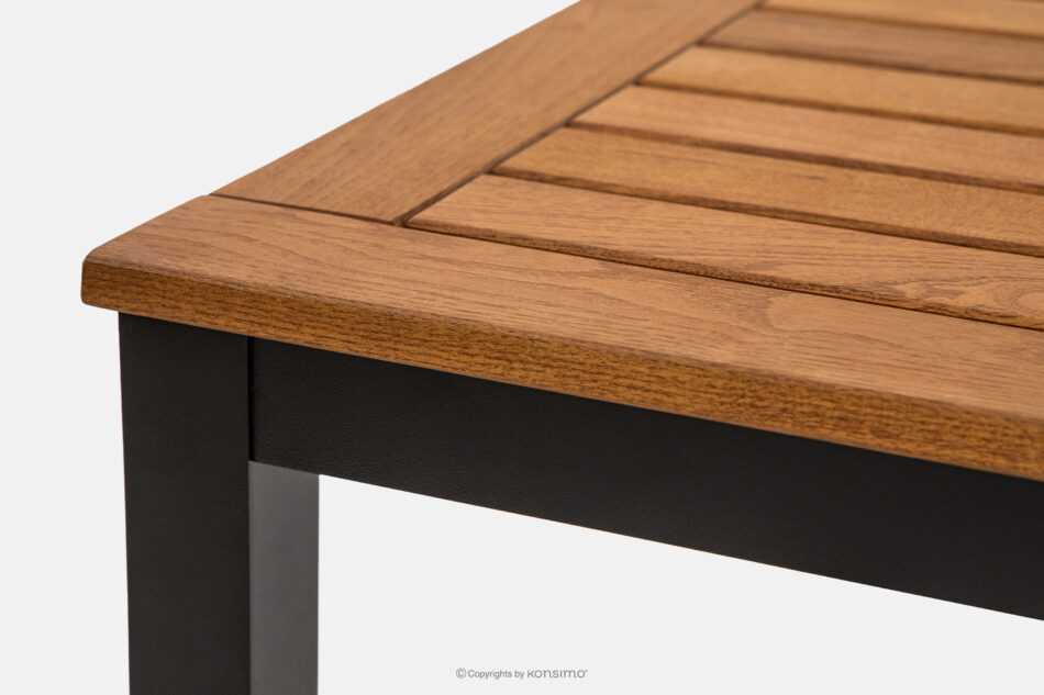 LENTI Drewniany mały stół ogrodowy z krzesłami 4szt brązowy/antracytowy - zdjęcie 10