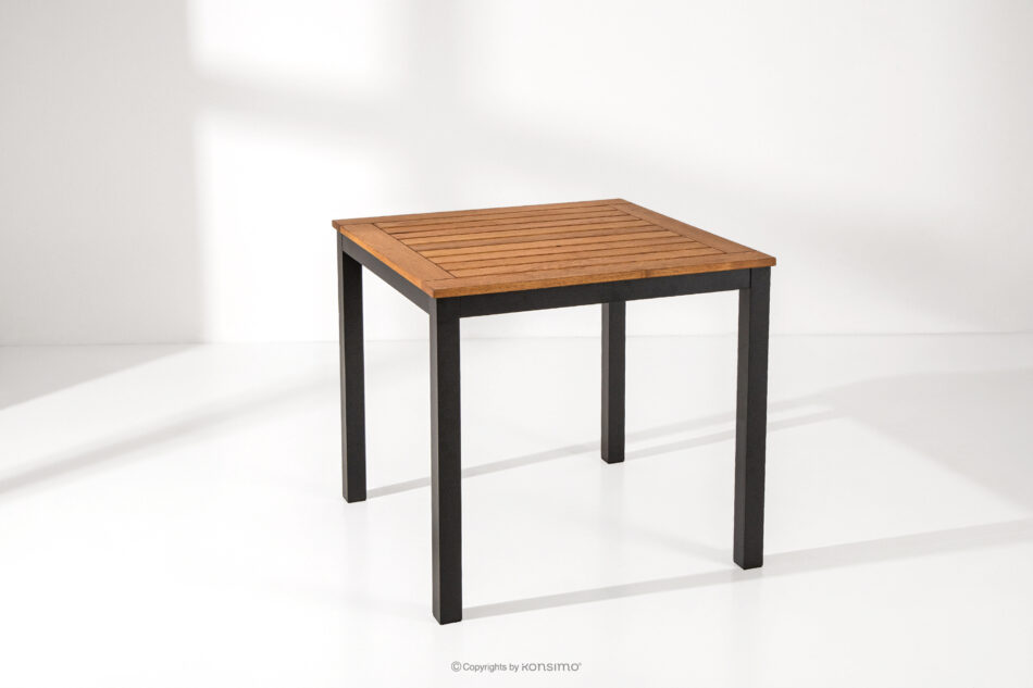 LENTI Drewniany mały stół ogrodowy z krzesłami 4szt brązowy/antracytowy - zdjęcie 15