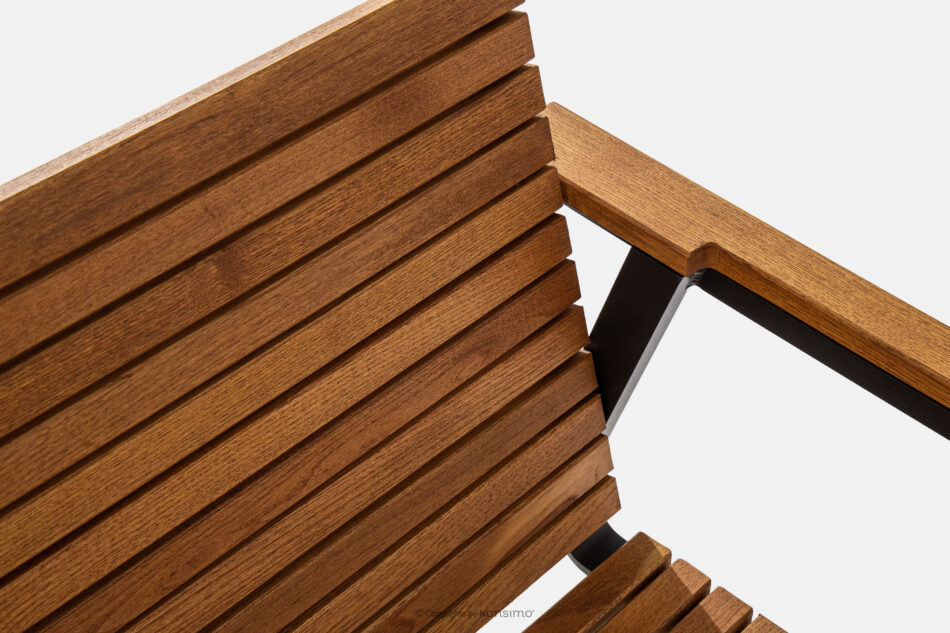 ARIATO Krzesło ogrodowe z drewna i aluminium brązowy/antracytowy - zdjęcie 4