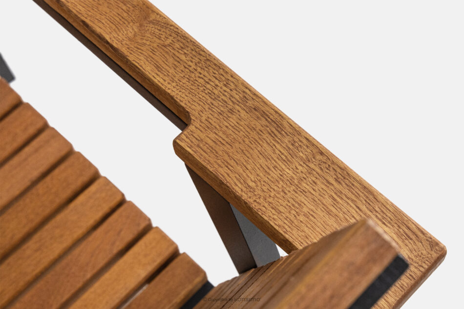 ARIATO Krzesło ogrodowe z drewna i aluminium brązowy/antracytowy - zdjęcie 7