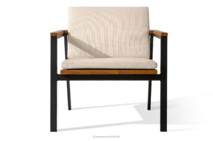 ARIATO, https://konsimo.pl/kolekcja/ariato/ Krzesło ogrodowe z drewna i aluminium brązowy/antracytowy/beżowy - zdjęcie