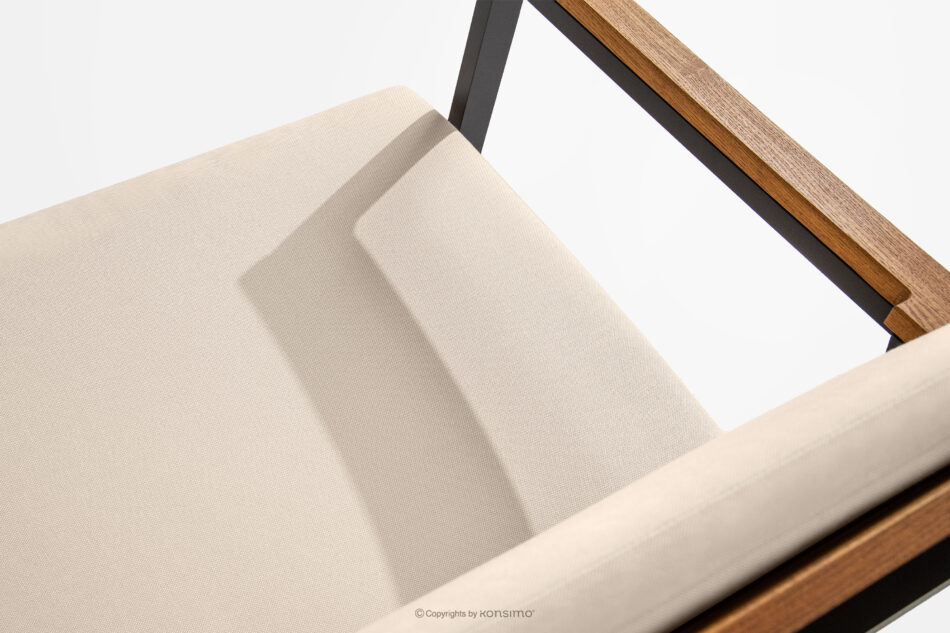 ARIATO Krzesło ogrodowe z drewna i aluminium brązowy/antracytowy/beżowy - zdjęcie 4