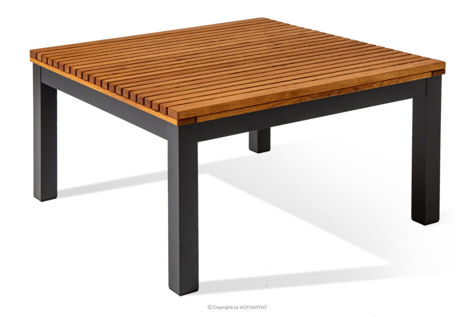 ARIATO Stolik ogrodowy z drewna i aluminium brązowy/antracytowy - zdjęcie 2