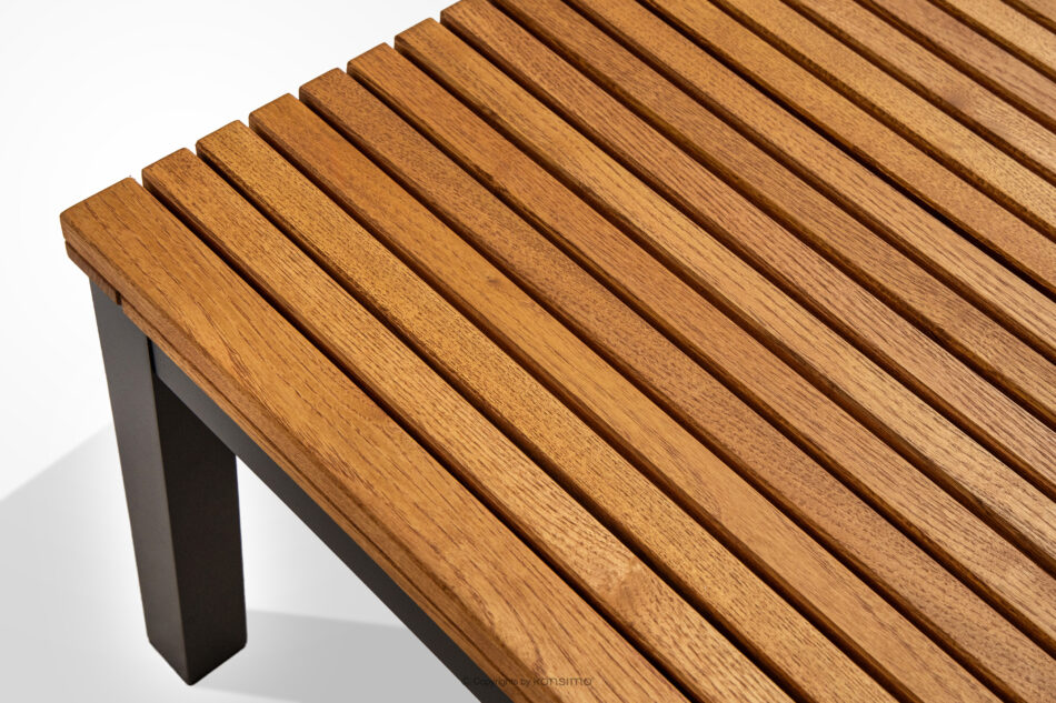 ARIATO Zestaw mebli ogrodowych z drewna i metalu 2x krzesła, ławka, stół brązowy/antracytowy - zdjęcie 12