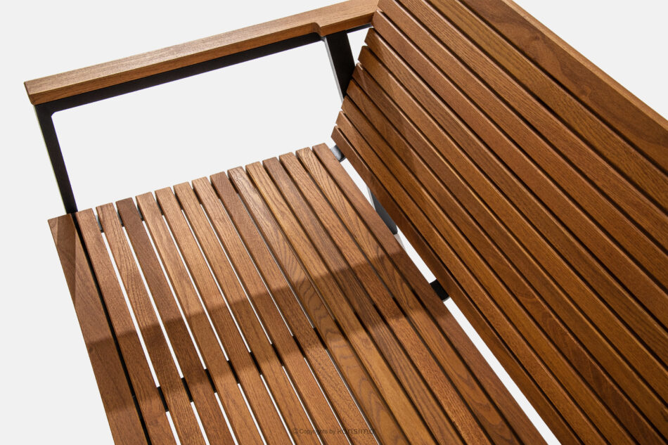 ARIATO Zestaw mebli ogrodowych z drewna i metalu 2x krzesła, ławka, stół brązowy/antracytowy - zdjęcie 17