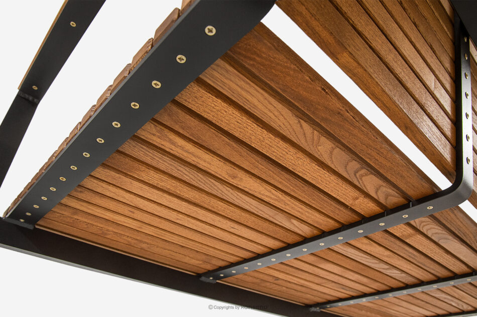 ARIATO Zestaw mebli ogrodowych z drewna i metalu 2x krzesła, ławka, stół brązowy/antracytowy - zdjęcie 18