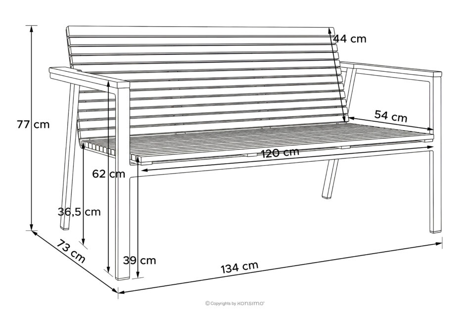 ARIATO Stolik ogrodowy z drewna i aluminium brązowy/antracytowy/beżowy - zdjęcie 28