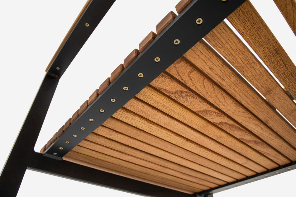 ARIATO Zestaw mebli ogrodowych z drewna i metalu 2x krzesła, stół brązowy/antracytowy - zdjęcie 14