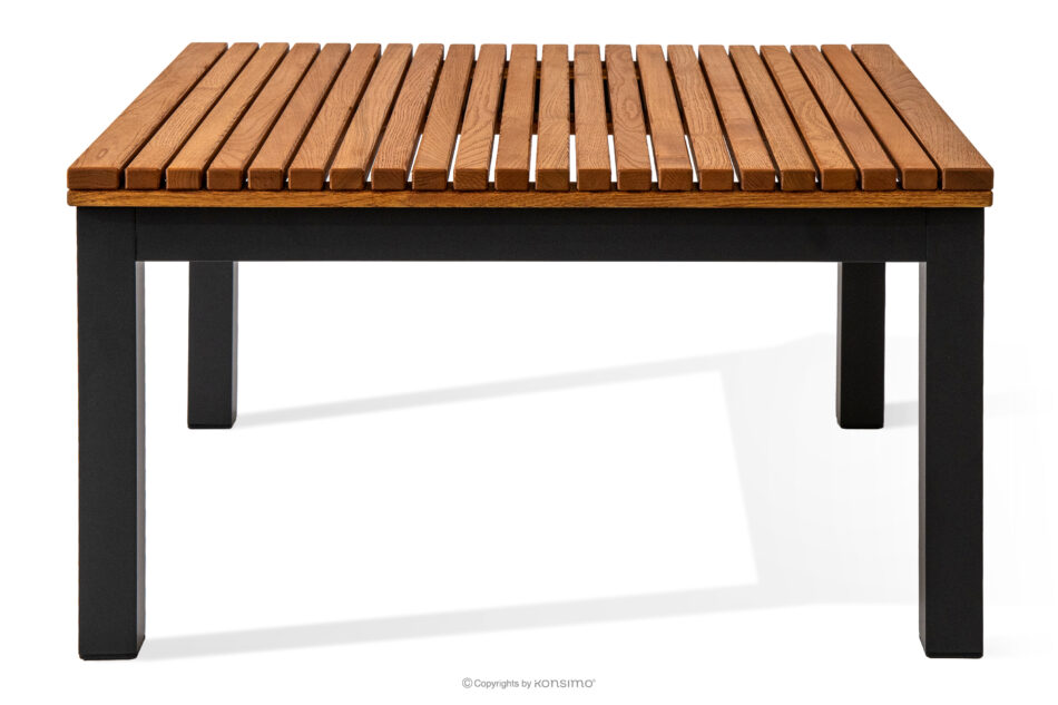 ARIATO Zestaw mebli ogrodowych z drewna i metalu 2x krzesło, ławka, stół brązowy/antracytowy/beżowy - zdjęcie 11