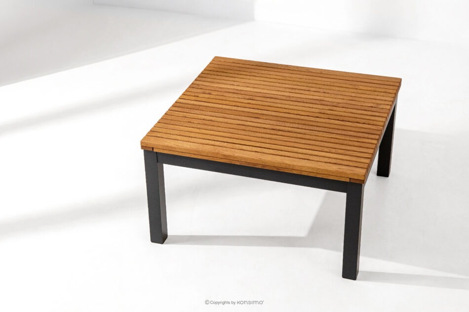 ARIATO Zestaw mebli ogrodowych z drewna i metalu 2x krzesło, ławka, stół brązowy/antracytowy/beżowy - zdjęcie 18