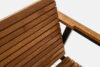 ARIATO Zestaw mebli ogrodowych z drewna i metalu 4x krzesła, stół brązowy/antracytowy - zdjęcie 6