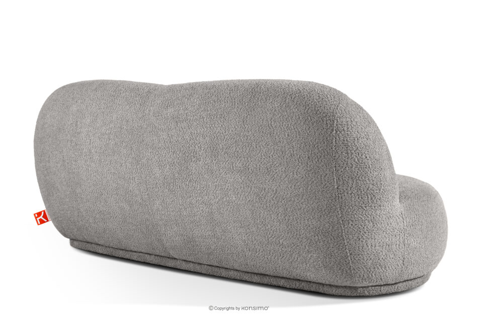 MALVE Sofa trzyosobowa boucle w stylu japandi stalowy stalowy - zdjęcie 3