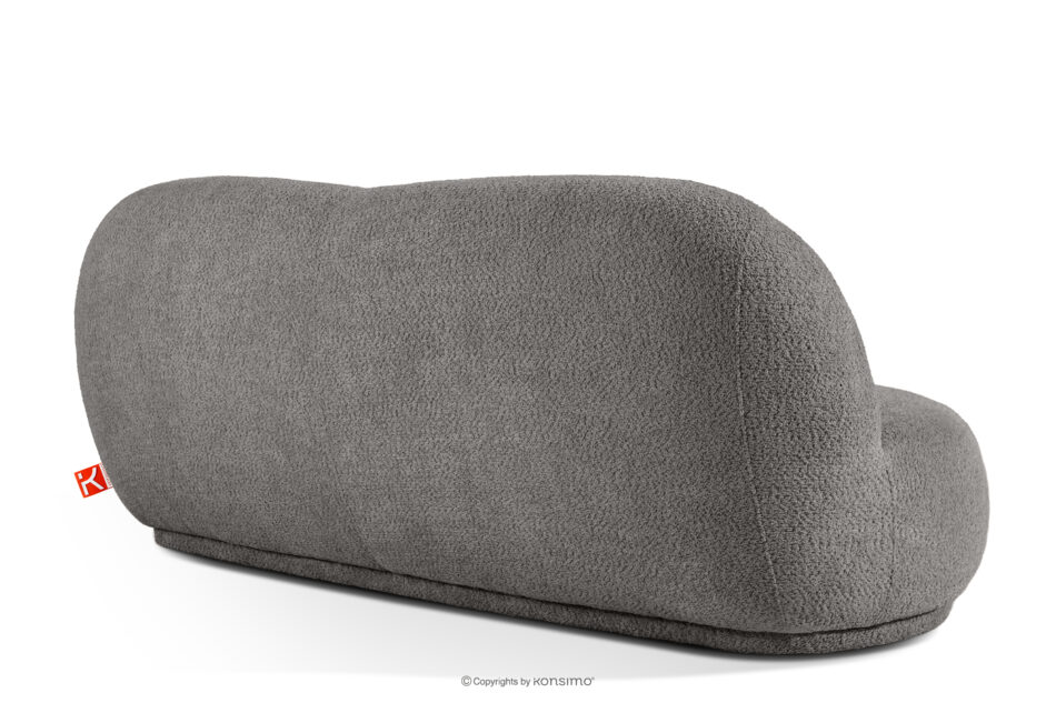 MALVE Sofa trzyosobowa boucle w stylu japandi ciemny szary ciemny szary - zdjęcie 3