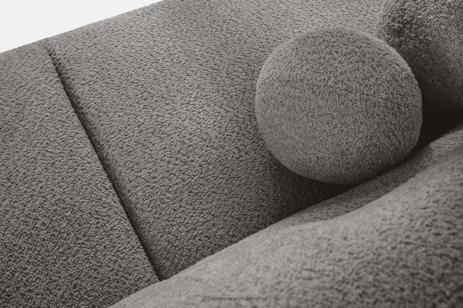 MALVE Sofa trzyosobowa boucle w stylu japandi ciemny szary ciemny szary - zdjęcie 5