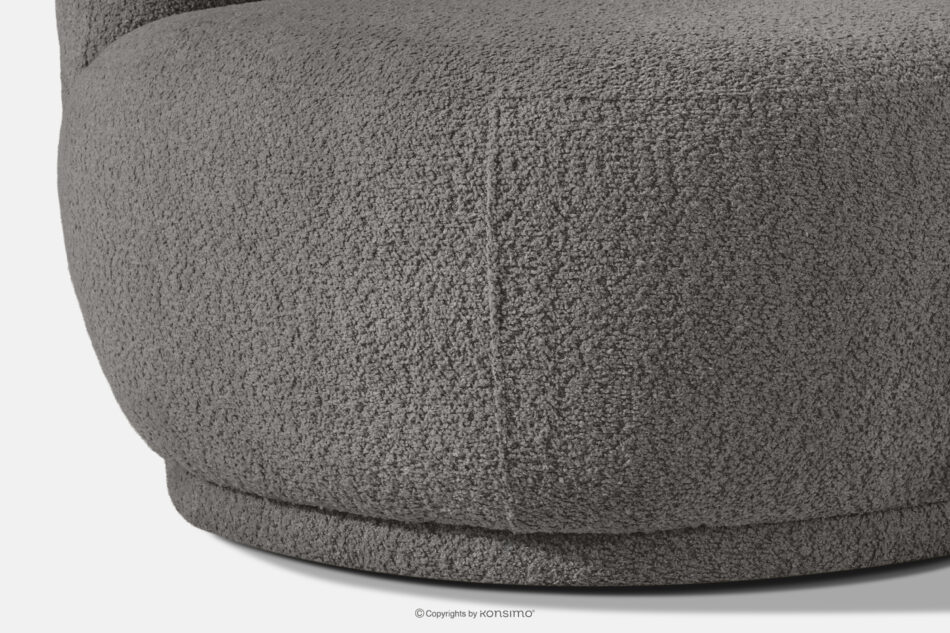 MALVE Sofa trzyosobowa boucle w stylu japandi ciemny szary ciemny szary - zdjęcie 7
