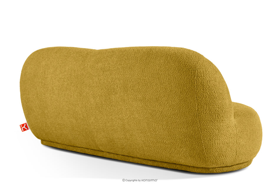MALVE Sofa trzyosobowa boucle w stylu japandi żółty żółty - zdjęcie 3