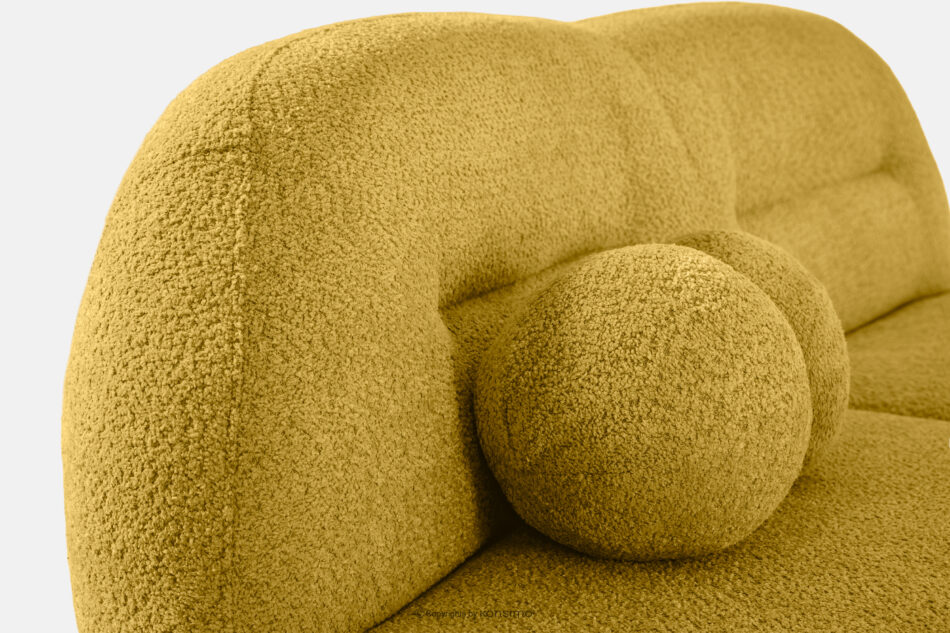 MALVE Sofa trzyosobowa boucle w stylu japandi żółty żółty - zdjęcie 4